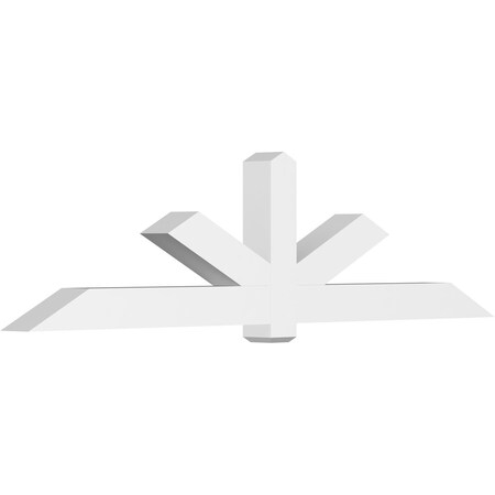 Ekena Millwork Kennewick Architectural Grade PVC Gable Bracket, 108"W x 27"H x 6"D x 6"F, 6/12 Pitch GBP108X27X0606KEN00